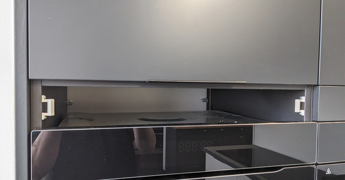 Gap above Single Oven where Appliance Filler Panel will be installed